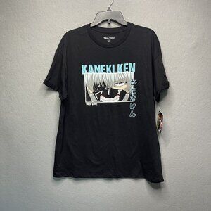 Tokyo Ghoul Kaneki Ken Anime Black Graphic T-Shirt Size L